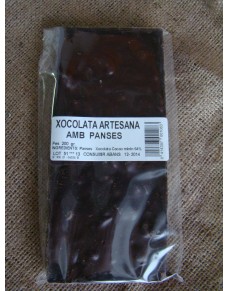 Xocolata Negra amb Panses tb. 200gr.