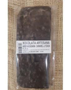 Turrón Chocolate Negro Macadamia Caramelizada tb 200gr.