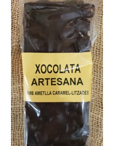 Torró Xocolata Negra Ametlla Caramel-litzada  200gr.